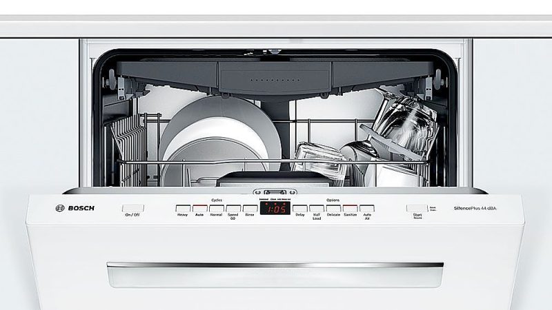 Bosch - 500 Series 24" Top Control Built-In Dishwasher with Stainless Steel Tub, 3rd Rack, 44 dBa - White - Image 8