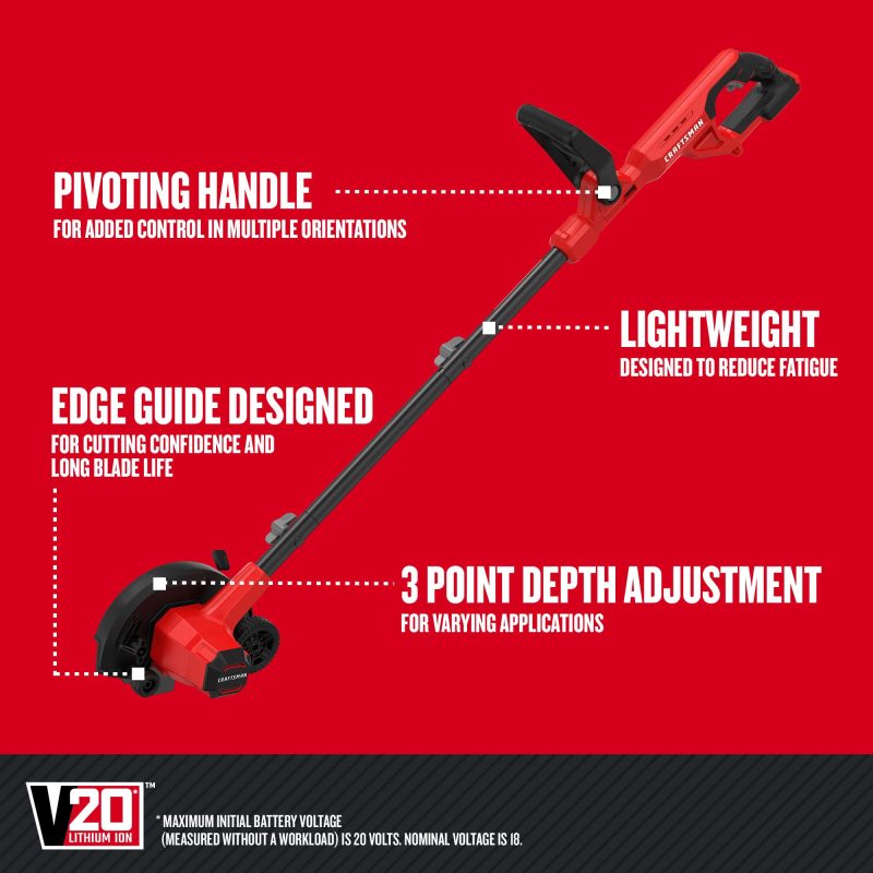 Craftsman Lawn Edger Cordless CMCED400B - Image 2