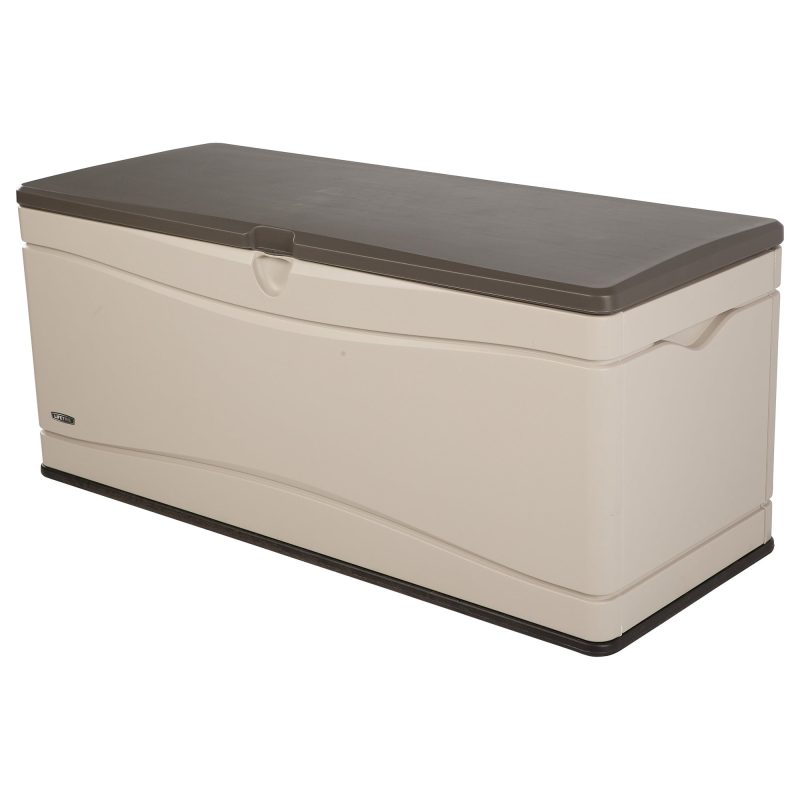 Lifetime Heavy-Duty 130 Gallon Plastic Deck Box, Desert Sand