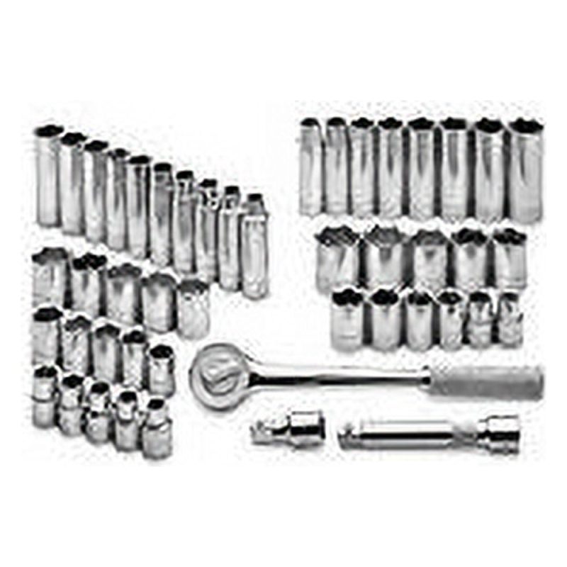 SK Hand Tool 4147-6 47-Piece 1/2 in. Drive 6-Point SAE/Metric Standard/Deep Socket Set with Pro Ratchet - Image 3