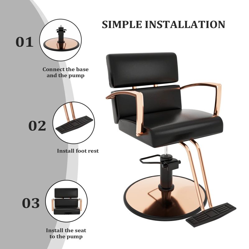 OmySalon Salon Chair Heavy Duty for Stylist, Barber Chair 360 Degree Swivel, Hydraulic Pump for Hair Cutting, Beauty Spa Styling Hairdressing Tattoo Equipment - Image 6