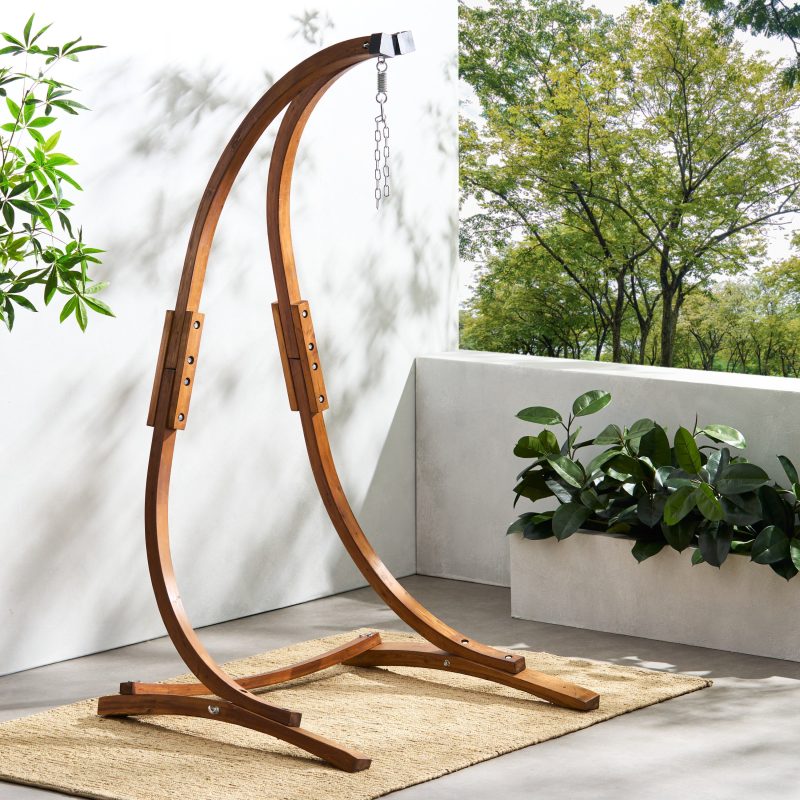 Gina Outdoor Wood Hammock Chair Stand - Image 2