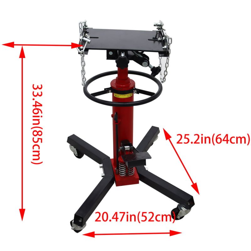 TECHTONGDA Hydraulic Transmission Jack Heavy Vehicle Lift Tool Double Pump 0.6T - Image 7