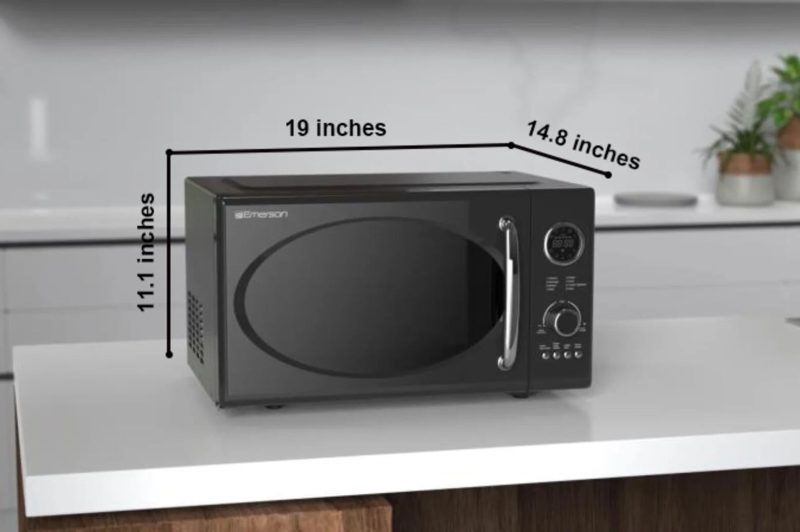 Emerson 0.9 Cu Ft, 800W Retro Black Microwave Oven with Grill, MWRG0901BK - Image 9