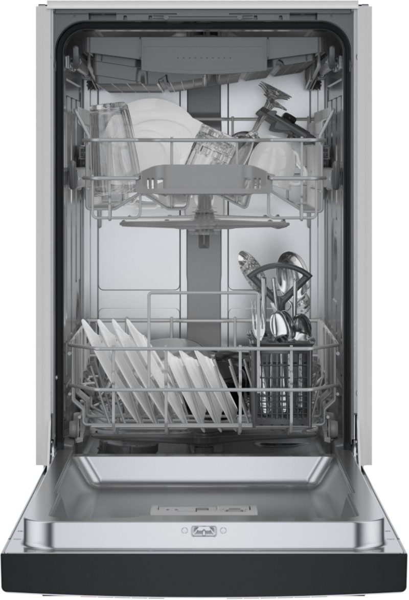 Bosch - 300 Series 18" Front Control Smart Built-In Dishwasher with 3rd Rack and 46 dBA - Black - Image 16