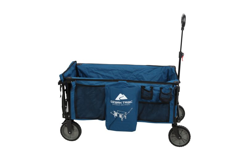 Ozark Trail Quad Folding Camp Wagon with Tailgate�� Blue - Image 13