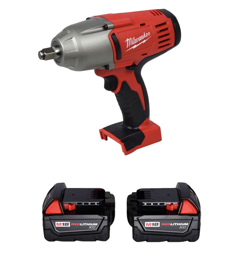 Milwaukee 2663-20 1/2" High Torque Impact Wrench,2Pc. 48-11-1828 3Ah Battery