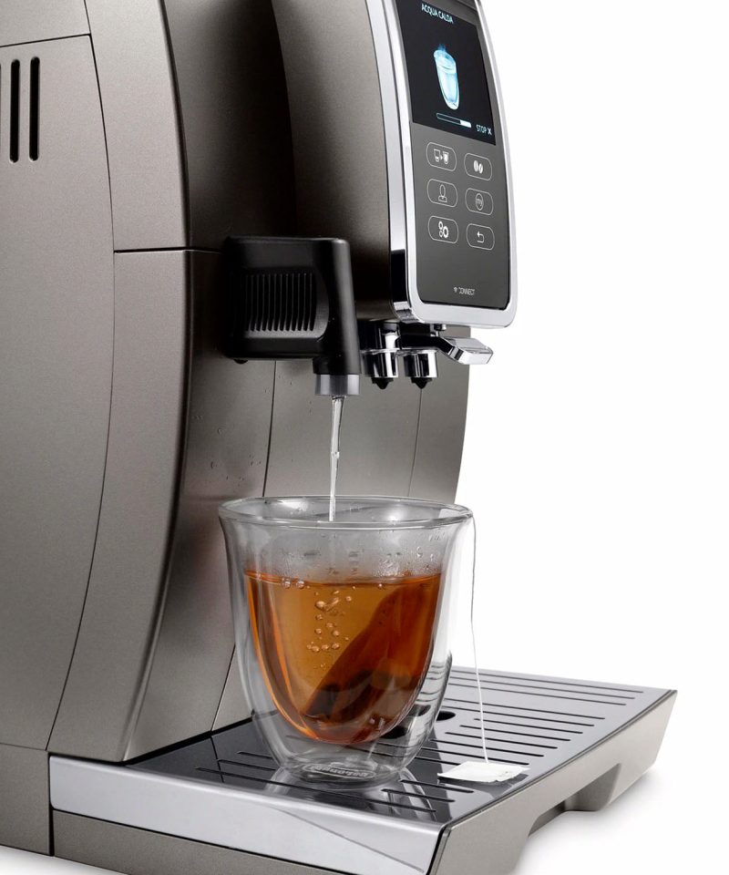 De'Longhi - Dinamica Plus Fully Automatic Espresso Machine with Built-in Grinder - Titanium - Image 2