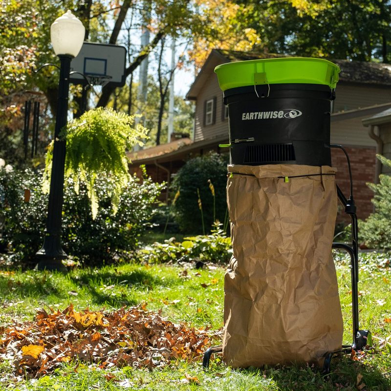 Earthwise LM71313 Amp 13-Inch Corded Electric Leaf Mulcher/Shredder, Green - Image 9