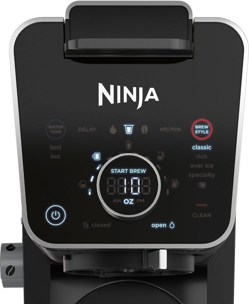 Ninja - DualBrew 12-Cup Specialty Coffee System with K-cup compatibility, 4 brew styles, and Frother - Black/Silver