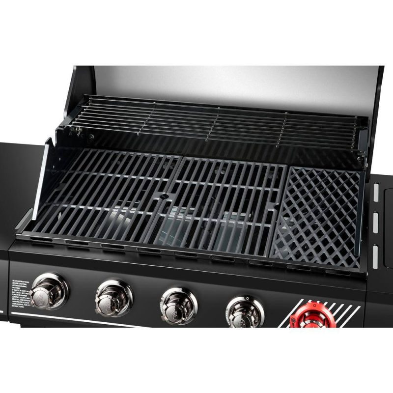 Dyna-Glo DGH474CRP 5-Burner Propane Gas Grill in Matte Black with TriVantage Multifunctional Cooking System - Image 3