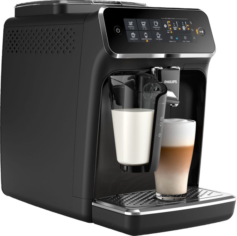 Philips 3200 Series Fully Automatic Espresso Machine w/ LatteGo, Black - Black