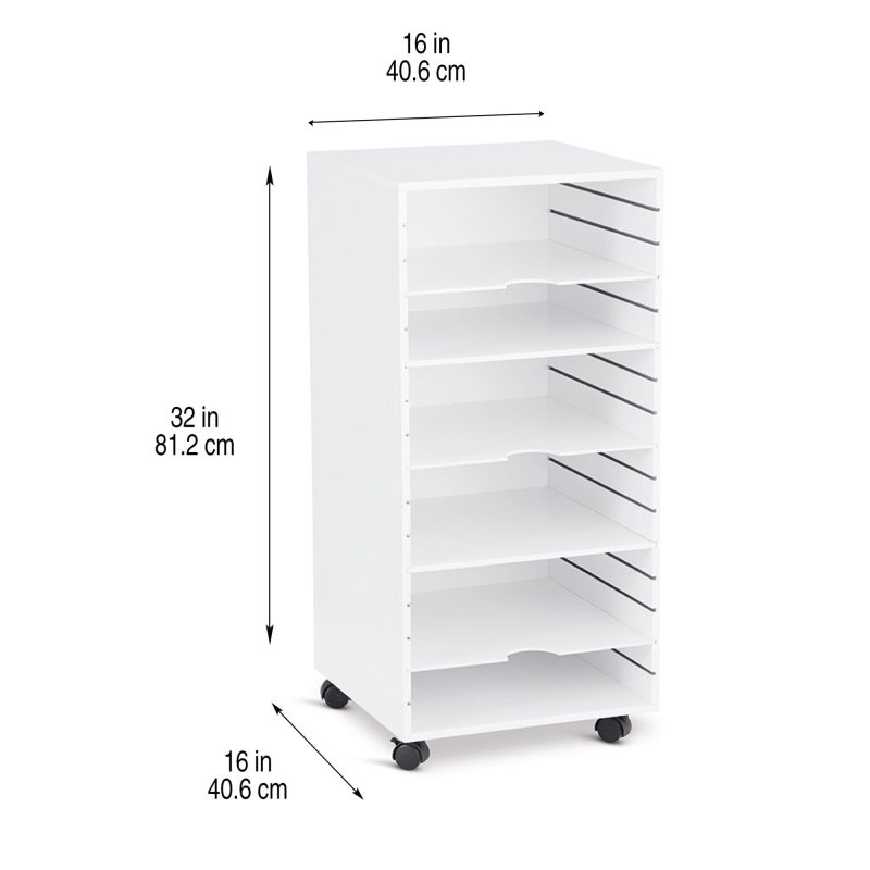 Simply Tidy Modular Mobile Panel Tower， White - Image 2