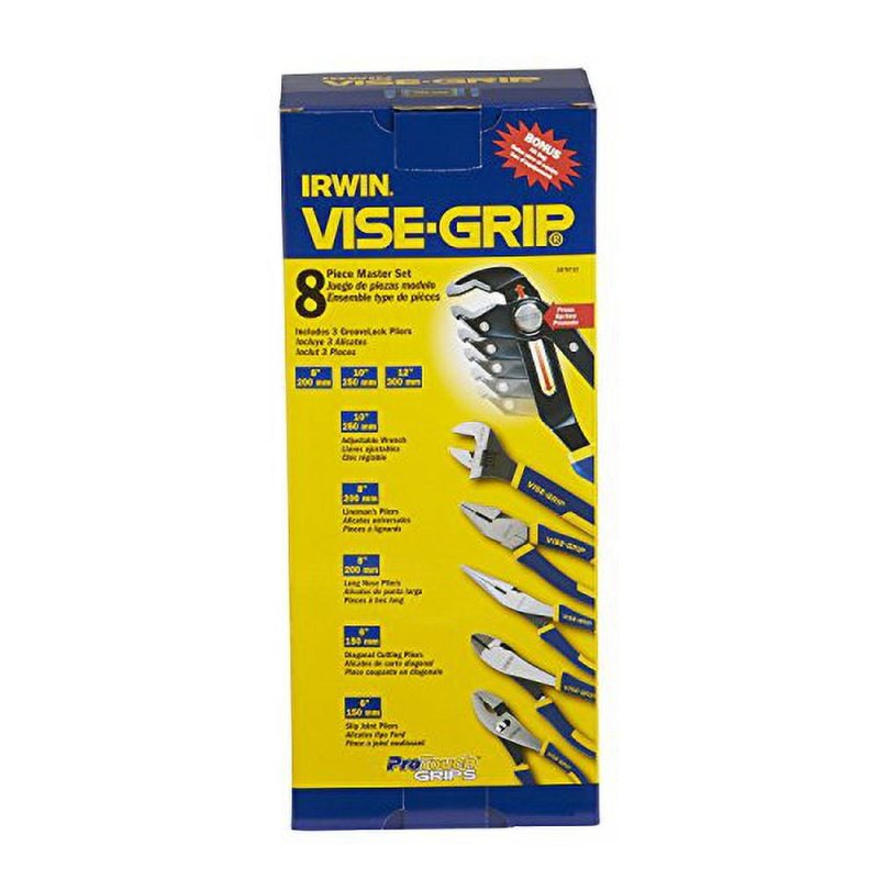 Irwin Tools VISE-GRIP GrooveLock Pliers Set, 8 Piece, 2078712 - Image 5