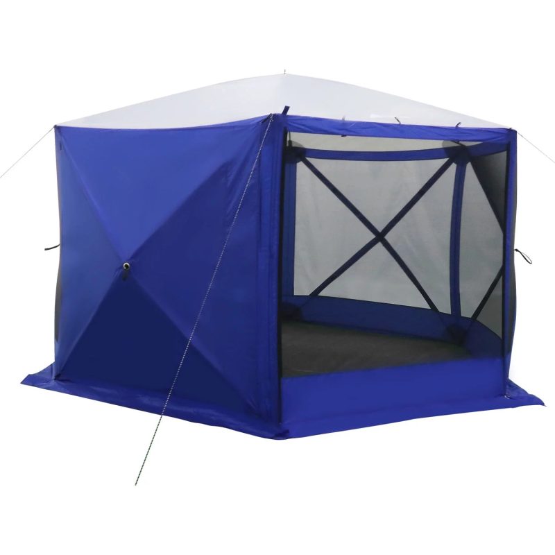 Ozark Trail 6 Hub Outdoor Camping 11'x10'x88.5" Screen House, 1 Room, Blue - Image 3