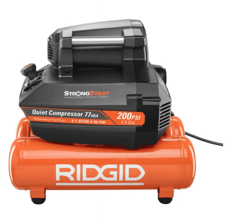 RIDGID Electric Portable Air Compressor Automatic Start Stop 120-Volt 4.5 Gal. - Image 2