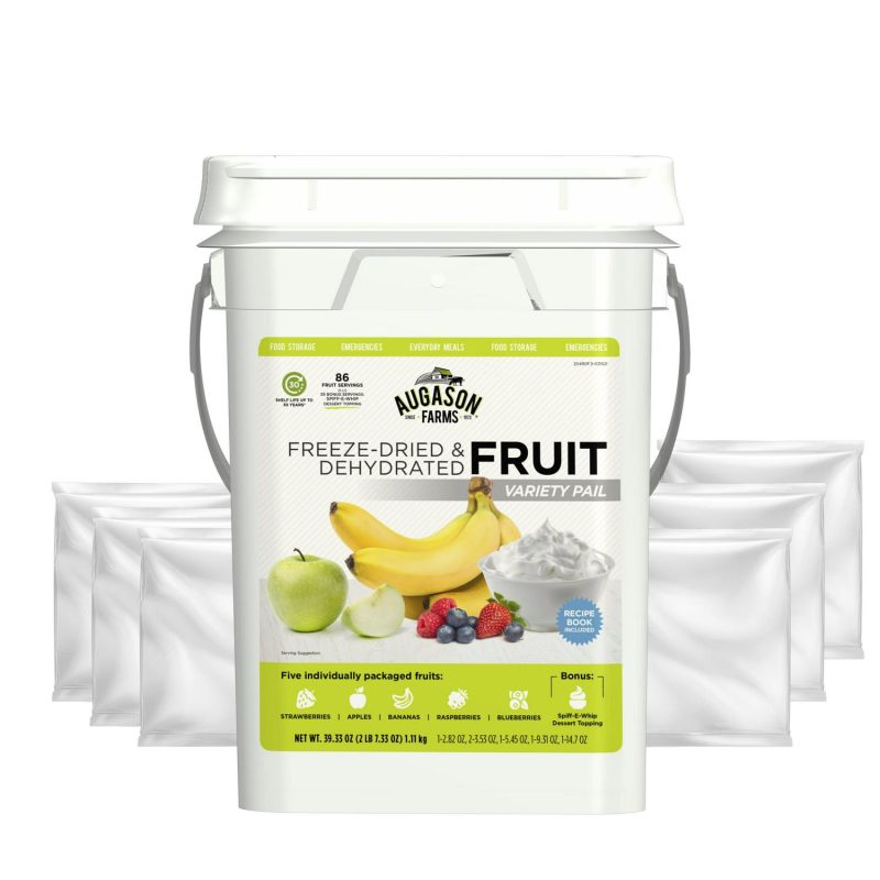 Augason Farms Freeze Dried and Dehydrated Fruit Variety Pail， 86 Servings， Emergency Food - Image 3