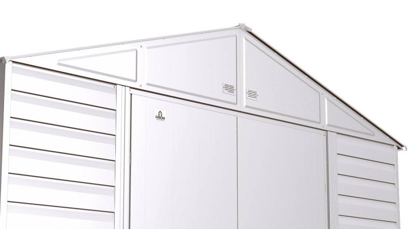 Arrow Select Steel Storage Shed, 10x14, Flute Grey - Image 3