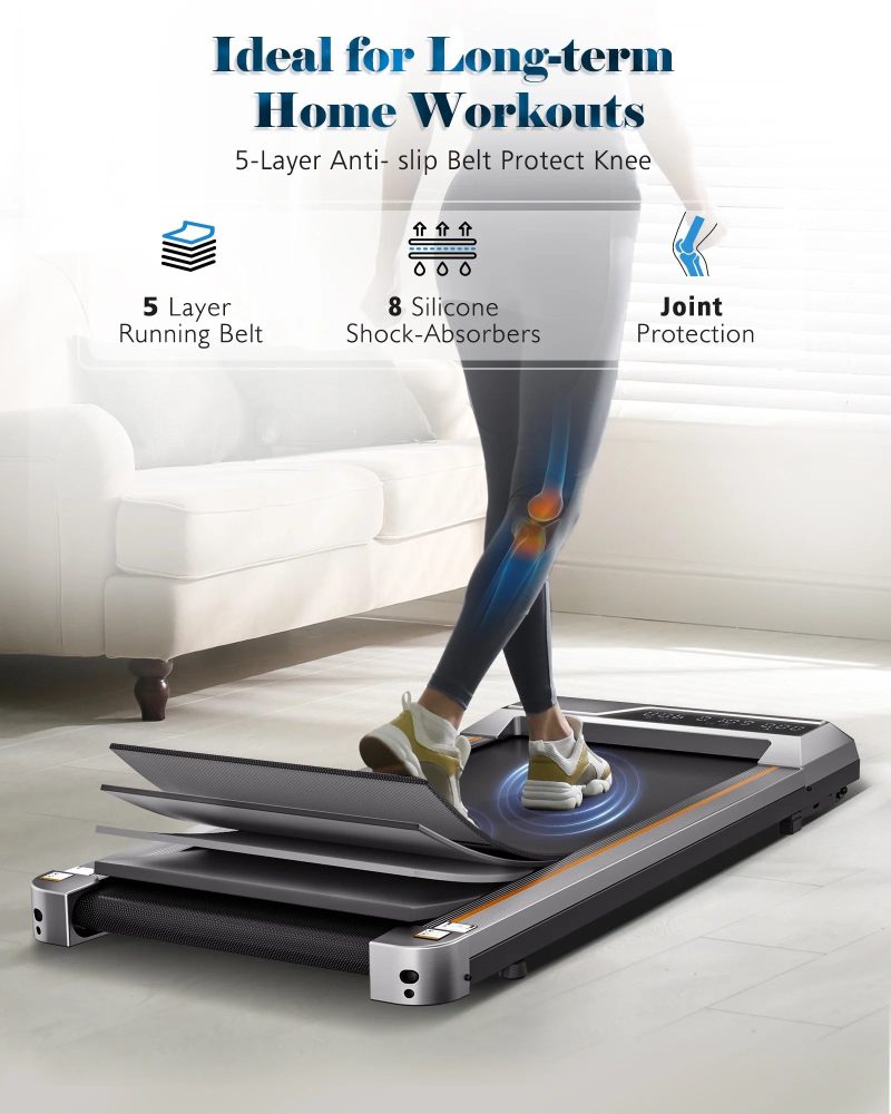 Naipo Treadmill Walking Pad 2.5HP with LCD Display Portable Wheels and Max Capacity 265lb for Home Use - Image 4