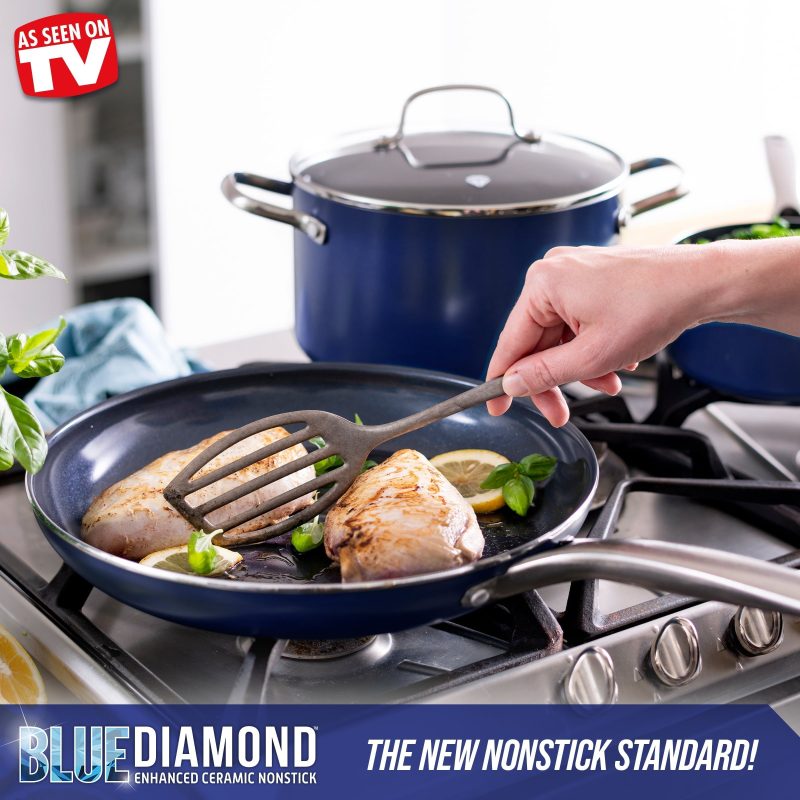 Blue Diamond 20-Piece Ceramic Nonstick Cookware Set - Image 2