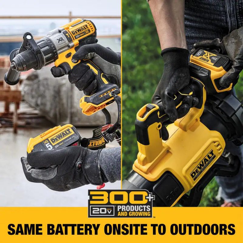 DEWALT DCBL722P1 20V MAX 125 Mph 450 CFM Brushless Cordless Battery Powered Handheld Leaf Blower with (1) 5Ah Battery and Charger - Image 14