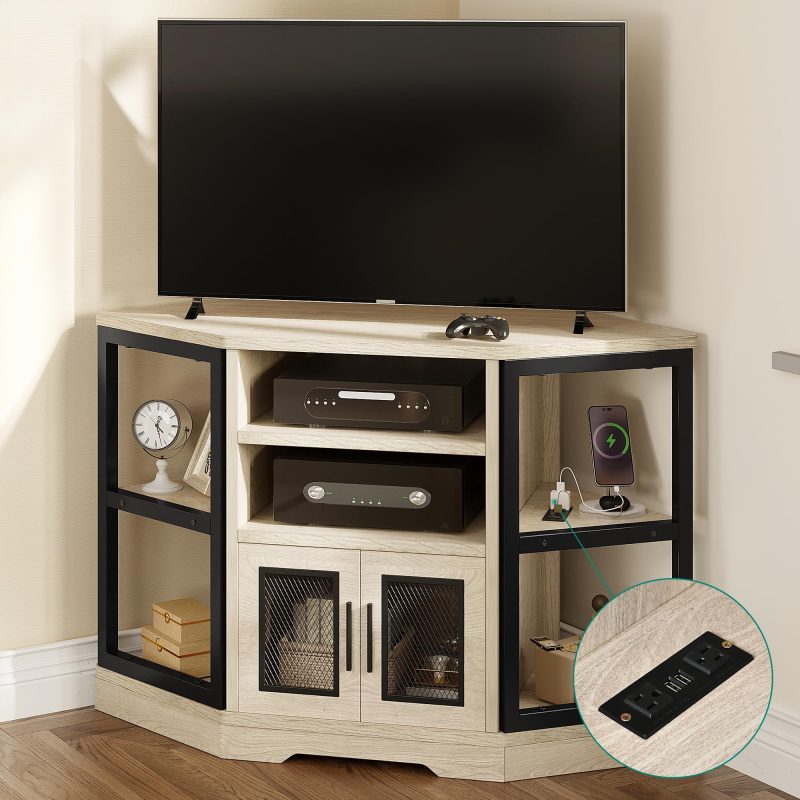 YITAHOME Farmhouse Entertainment Console Cabinets