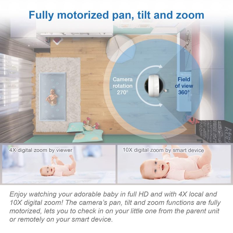 VTech RM7764 2HD BabyMonitor NightVision Temperature - Image 4