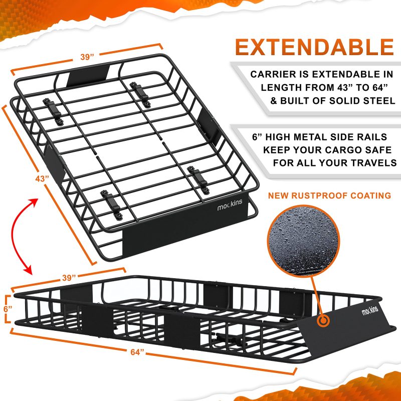 Mockins Anti Rust Rooftop Carrier Basket - Image 4