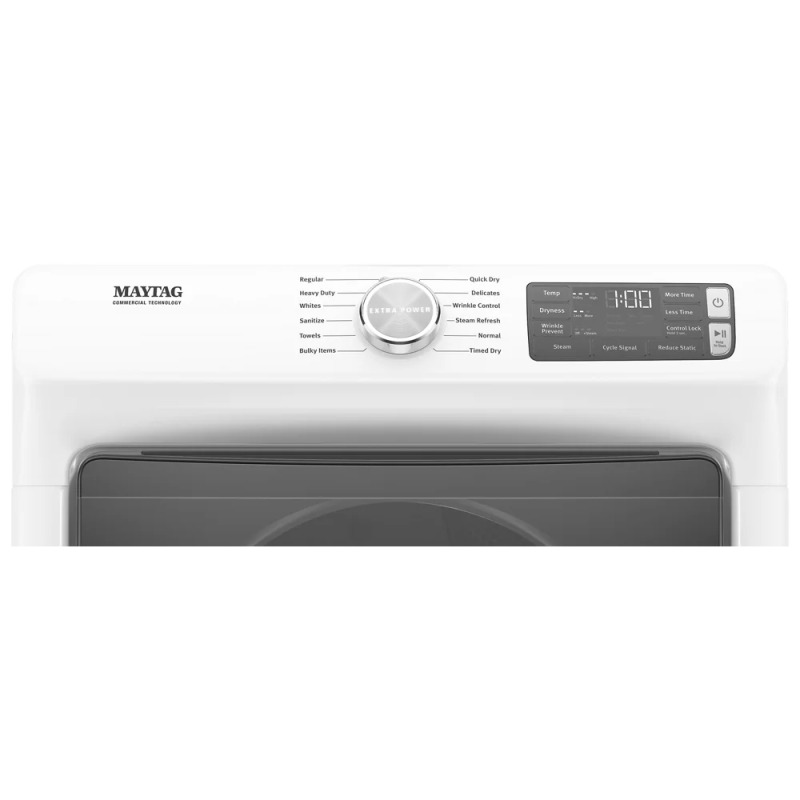 Maytag Med6630h 27" Wide 7.3 Cu Ft. Energy Star Rated Electric Dryer - White - Image 2