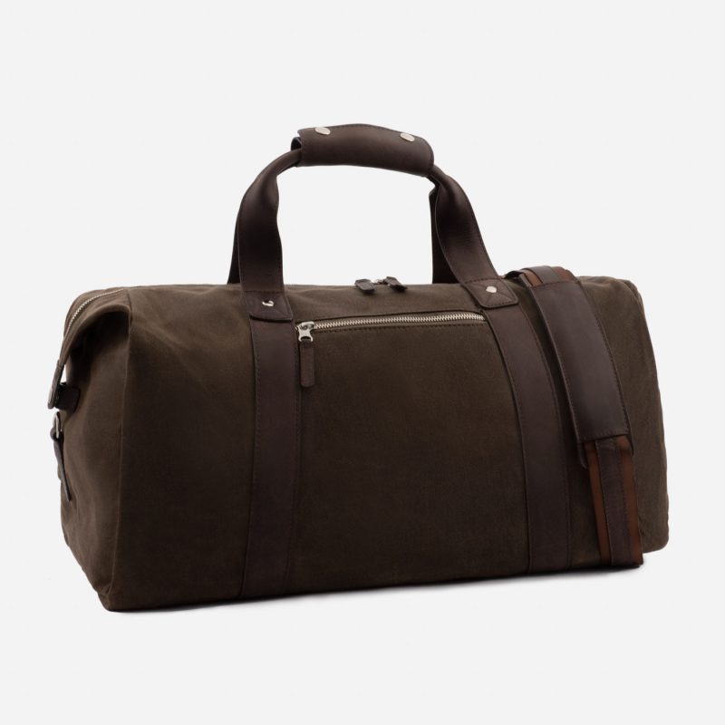 Domingo Duffel Bag - Waxed Canvas and Pull-Up Leather - Men's - Image 8