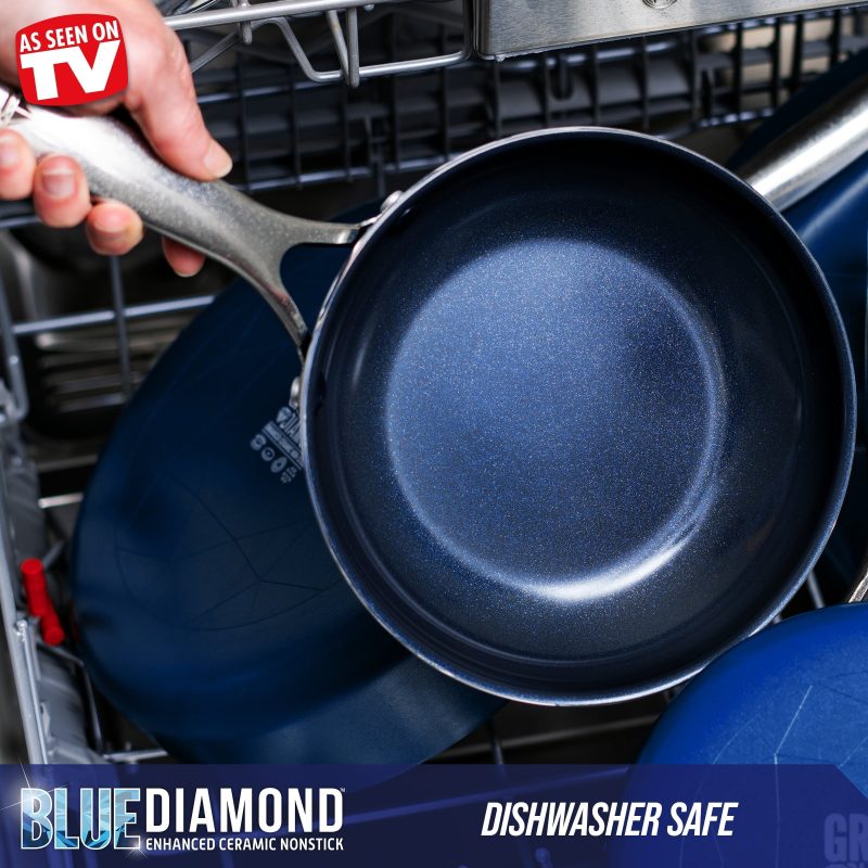 Blue Diamond 20-Piece Ceramic Nonstick Cookware Set - Image 7