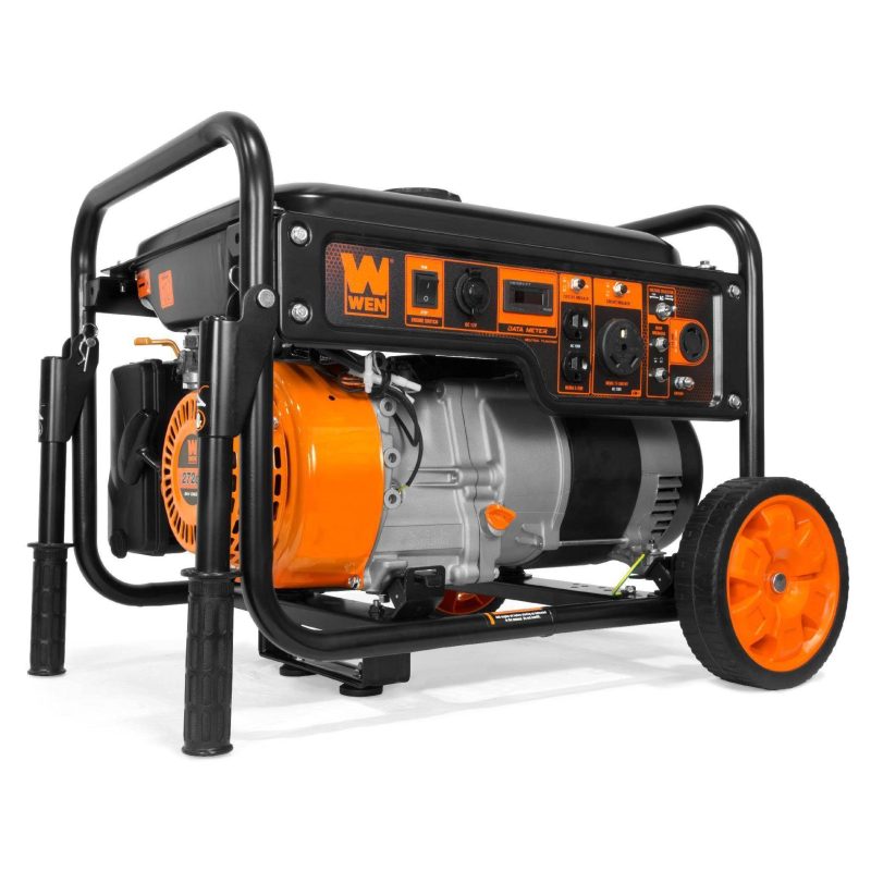 6000-Watt RV-Ready Portable Generator with Wheel Kit Carb Compliant