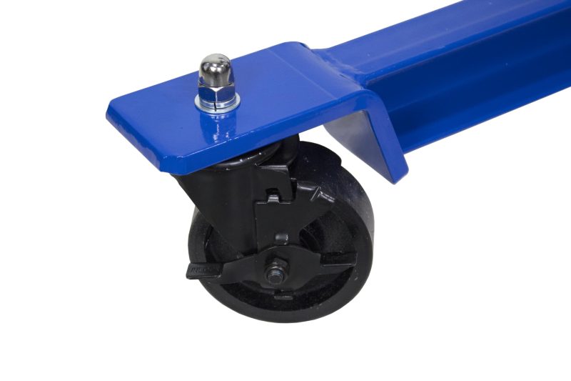 K Tool International XD63505 1,000 lbs. Two Stage Under Hoist Transmission Jack for Garages, Repair Shops and DIY, Height 37" to 76.4", Overload Valve, 2 Angle Adjustments, 4" Swivel Casters, Blue - Image 7