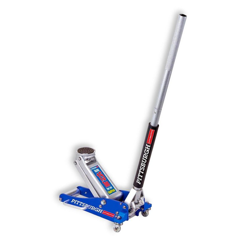 Jack Floor 1.5 Ton 3000 Lb Car Lift Low Profile Rapid Pump Lift Aluminum Racing Car-Blue - Image 3