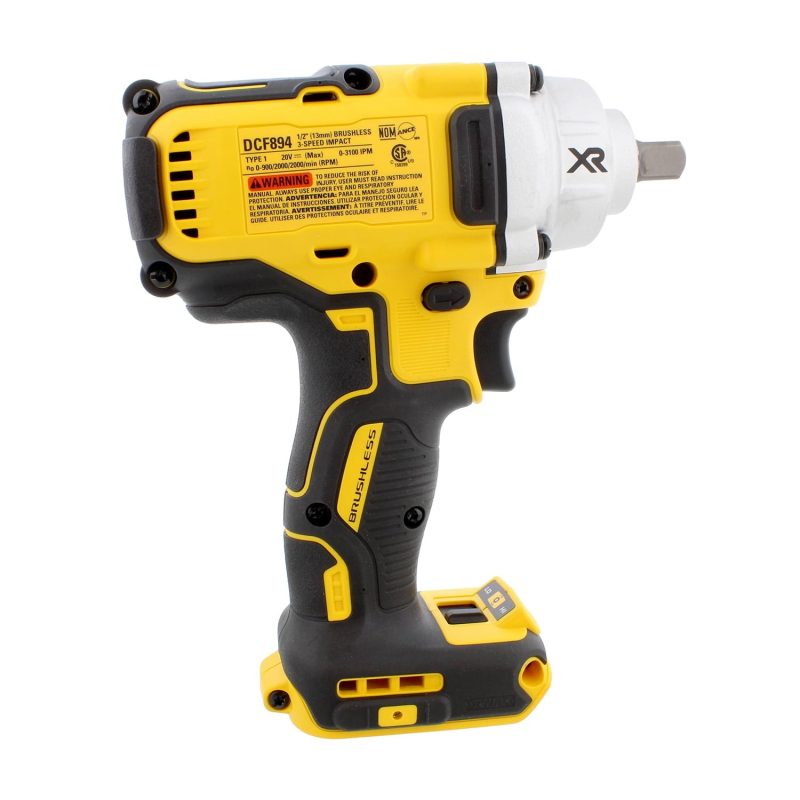 Dewalt 20V Max XR Mid-Range Cordless Impact Wrench with Detent Pin Anvil - Image 3