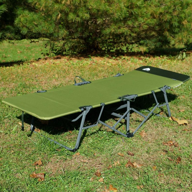 Ozark Trail Adult Quick Fold Speedy Camp Cot， Green， 79 x 33 x 16 - Image 6