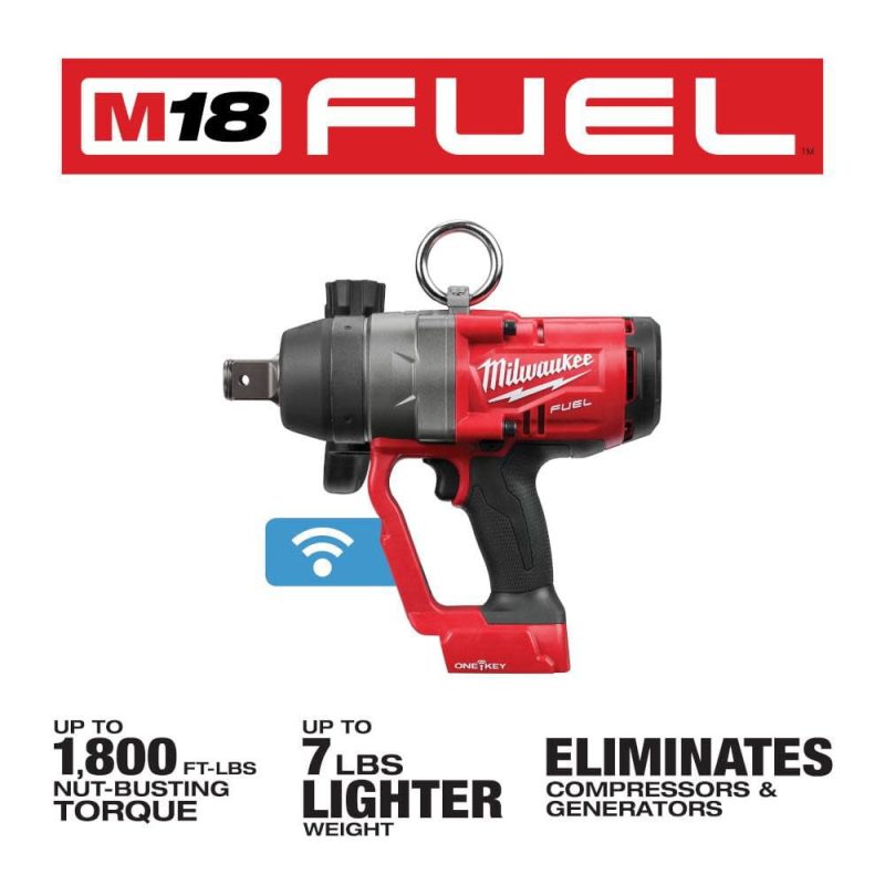 Milwaukee M18 Fuel 18V Lithium-Ion Brushless Impact Wrench with Friction Ring (Tool-Only) + Mazepoly Cleaning Cloth - Image 7