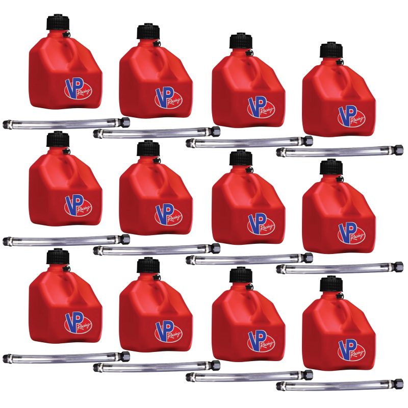 VP Racing 3 Gal Racing Liquid Container Utility Jug, Red (12 Pk)