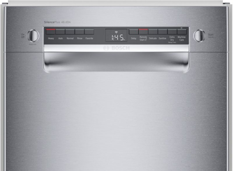 Bosch - 300 Series 18" Front Control Smart Built-In Dishwasher with 3rd Rack and 46 dBA - Silver - Image 9