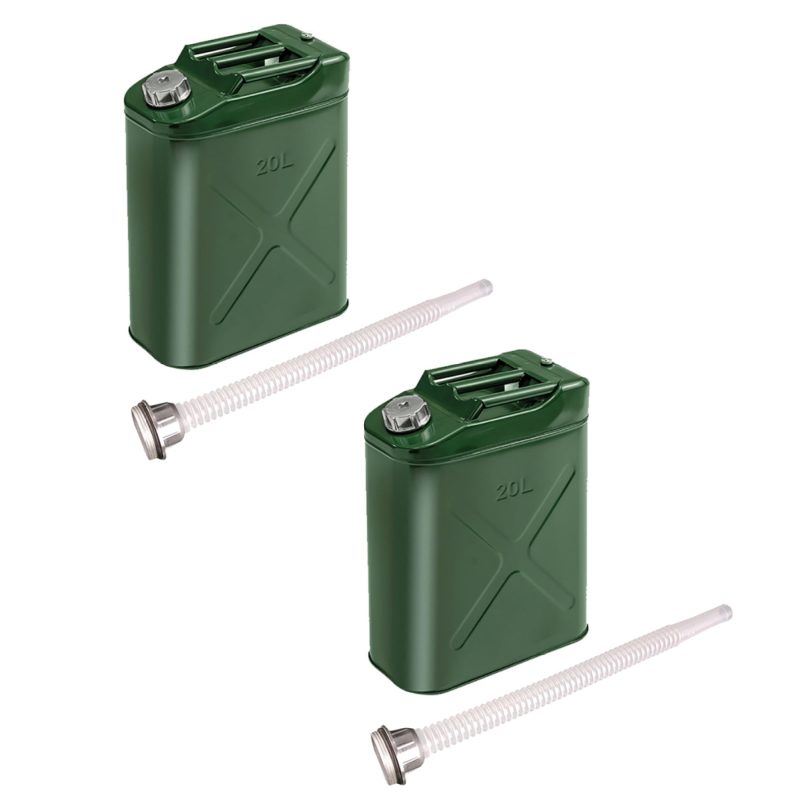 MoreChioce 20L Green Metal Jerry Can Store Container for Petrol Oil Water Alcohol