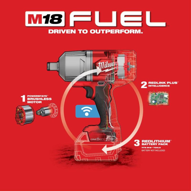 MW M18 FUEL with ONE-KEY High Torque Impact Wrench 3/4 in. Friction Ring 2864-20 from MW - Image 6