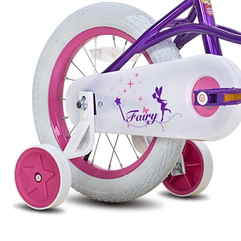 Fairy 16 Inch Kids Bike w/ Training Wheels for Ages 4 to 7, Purple (Open Box) - Image 5