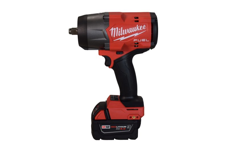 Milwaukee 2967-22R 18V 1/2" Cordless Lithium-Ion Friction Ring High Torque Impact Wrench Kit with (2) 5Ah XC Resistant Battery, Charger & Tool Case - Image 2