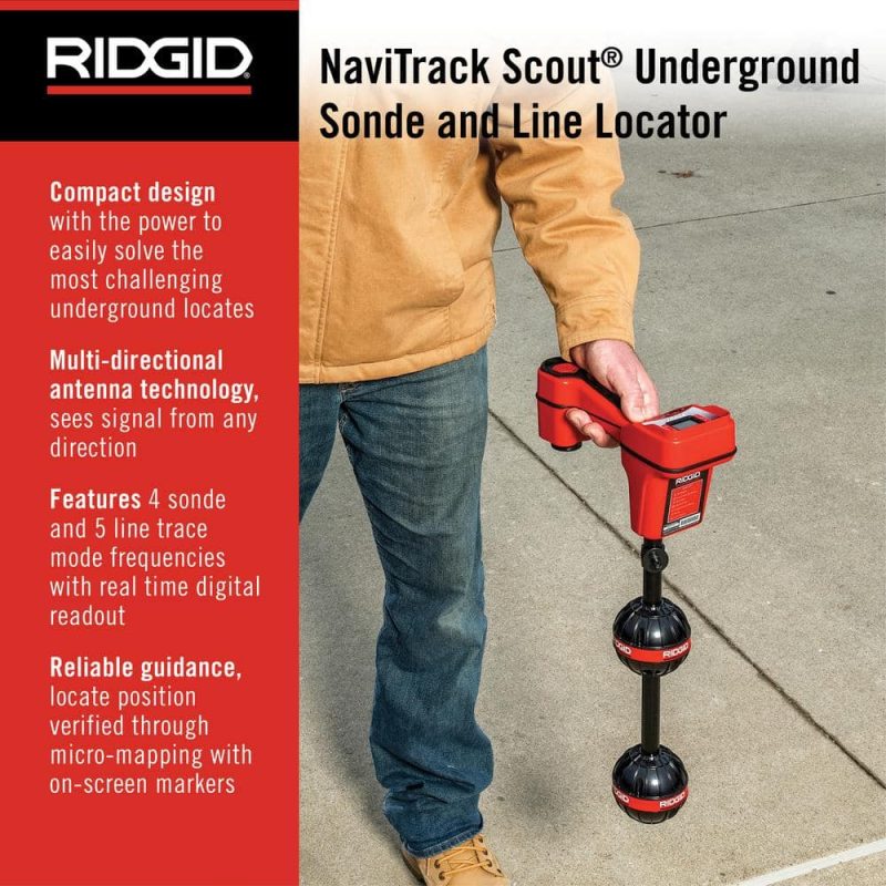 NaviTrack Scout Underground Sonde and Cable Locator, Multidirectional Locating Device, Battery Operated or Rechargeable 19238 - Image 2