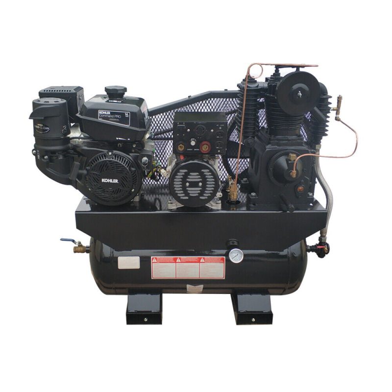 HPDAVV 15HP Gas Driven 30Gal ASME Tank Air Compressor 19cfm 180psi Welder & Generator - Image 2