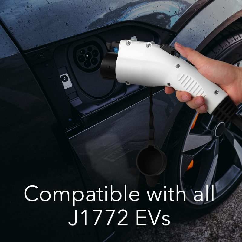 Lectron Level 1 / Level 2 Portable J1772 EV Charger (12 Amp / 32 Amp) with Dual Charging Plugs (NEMA 5-15 & 14-50) - Compatible with All J1772 EVs (White) - Image 3