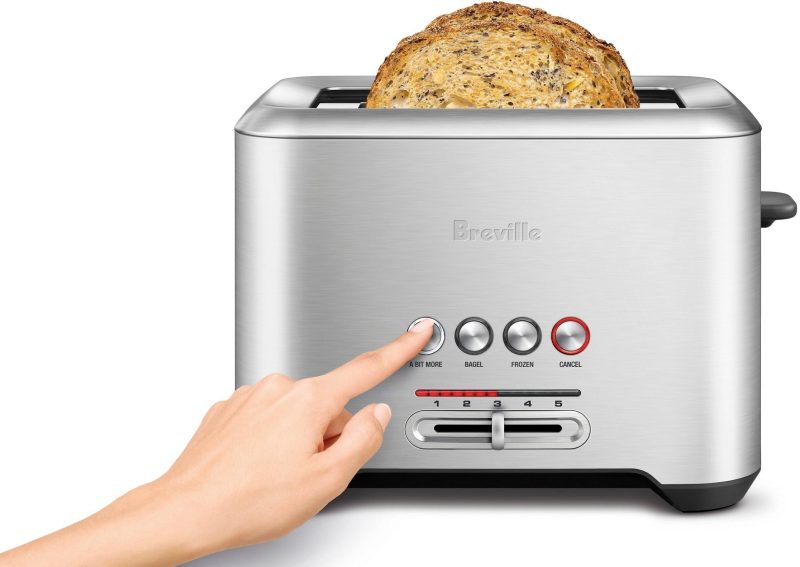 Breville - the Bit More 2-Slice Extra-Wide and Deep Slot Toaster - Stainless Steel - Image 2