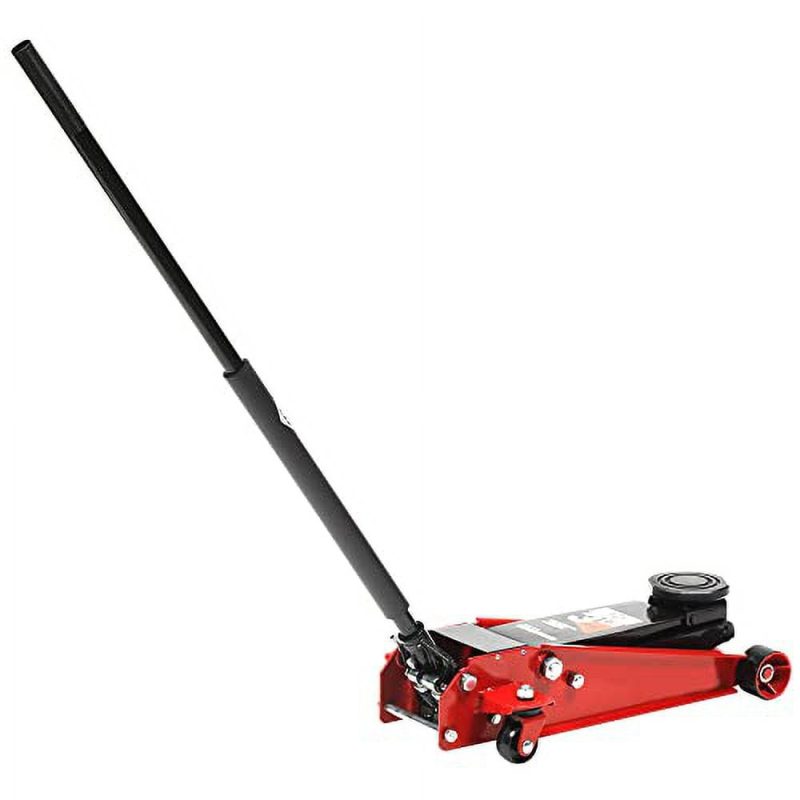 AFF - Service Jack - 3.5 Ton Capacity - Double Pump - Short Chassis - 1 pc Handle - 4" Min H to 19.5" Max H - Heavy Duty - Image 2