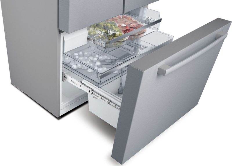 Bosch - 800 Series 21 Cu. Ft. French Door Counter-Depth Smart Refrigerator - Stainless steel - Image 15