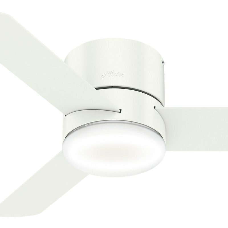 Hunter 59452 44 in. Minimus Ceiling Fan with Remote and LED Light Kit (Fresh White) - Image 5